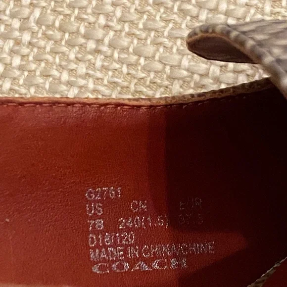 Coach Womens Jade Loafer w Block Heal / Mixed Media / Tan Natural Black / 7 /NWB - Picture 14 of 16